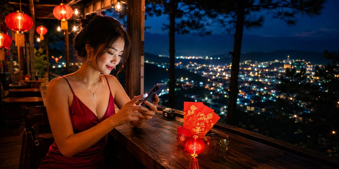 Đèn lồng đỏ trang trí lễ hội tại Đà Lạt trong dịp khuyến mãi đặc biệt mùa hè