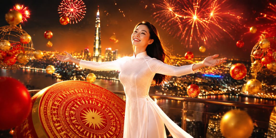 Phụ nữ mặc áo dài truyền thống tại TP Hồ Chí Minh xem thông tin xổ số và kèo cược